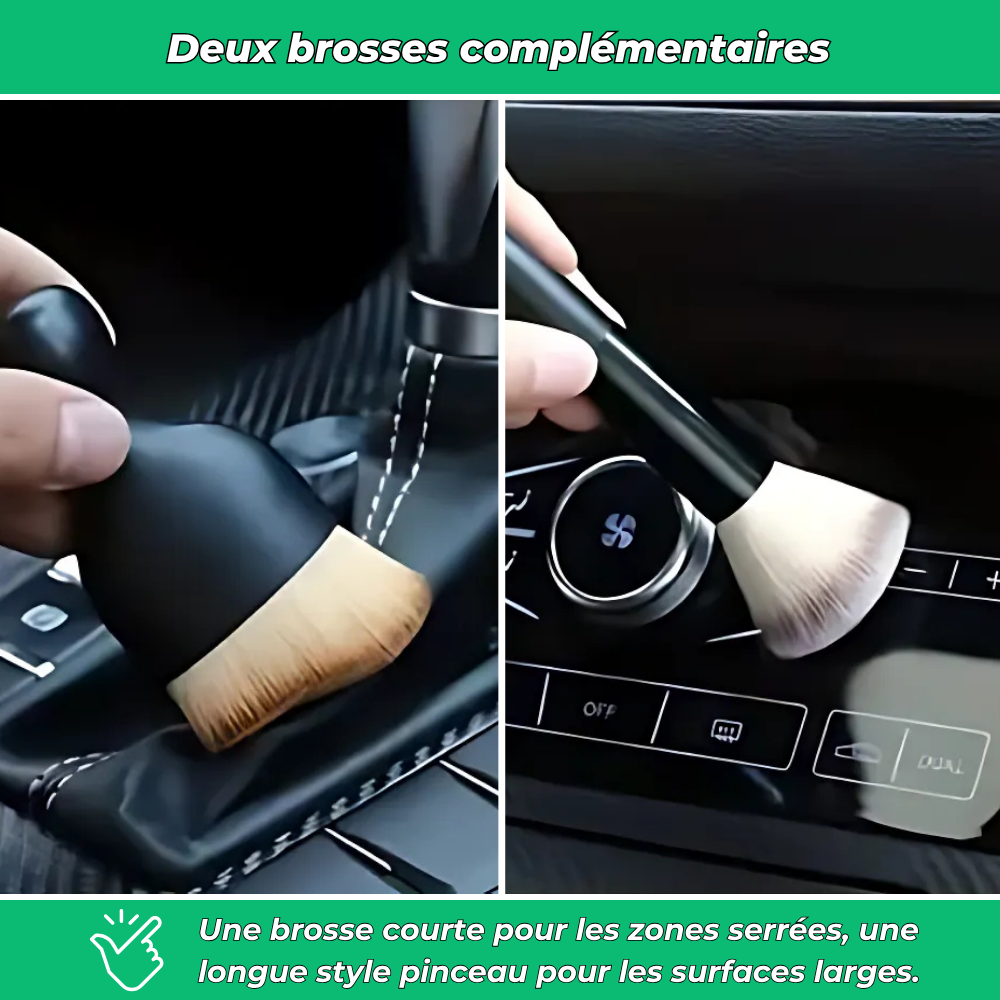 Dust PRO – Kit de 2 brosses anti-poussière pour voiture