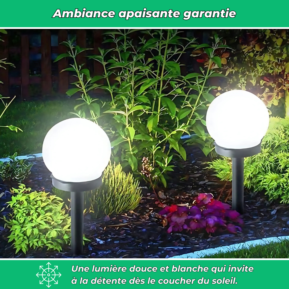 LunaGlow – Lampes solaires en forme de lune blanche (lot de 3)
