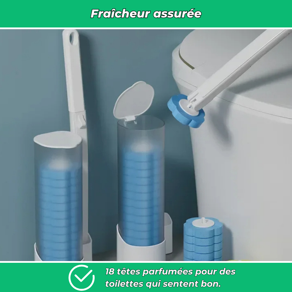 OceanBrush – Brosse WC jetable + 18 pastilles parfumées