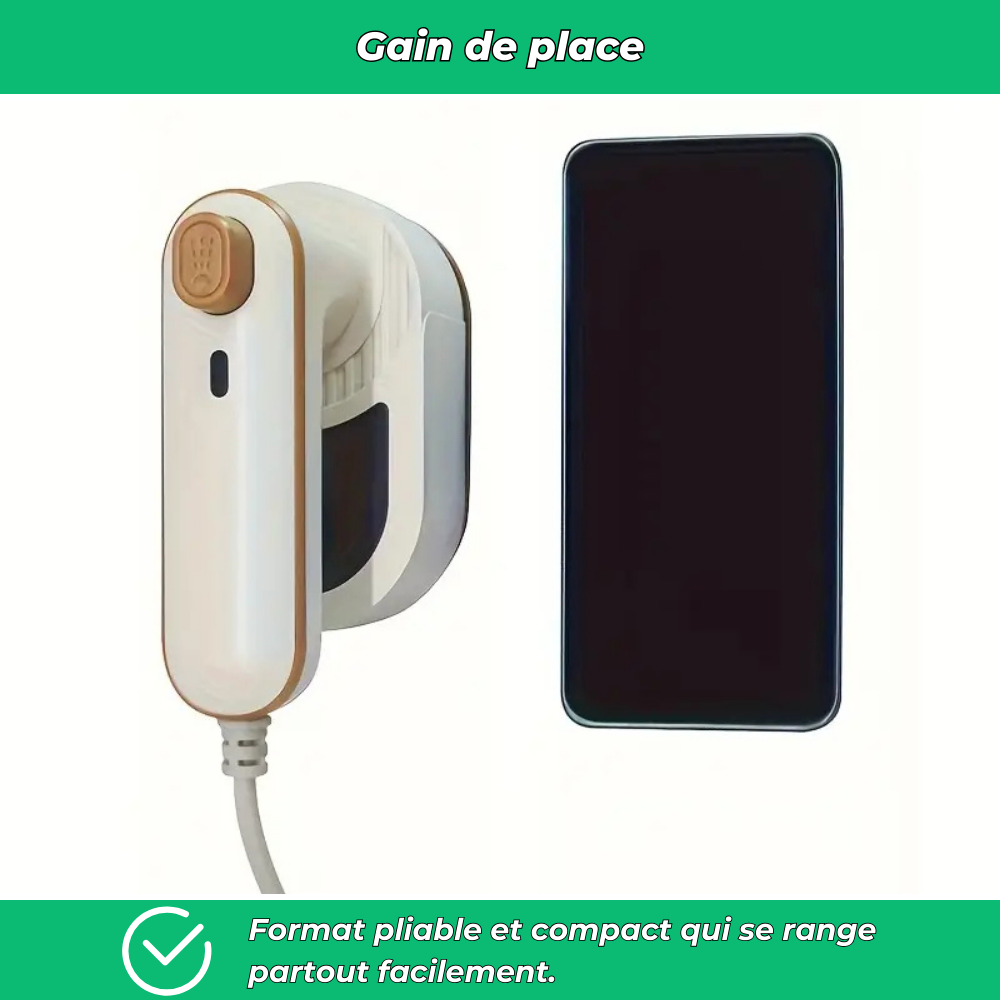 Mini fer à repasser portable pliable rotatif 180° compact voyage & maison