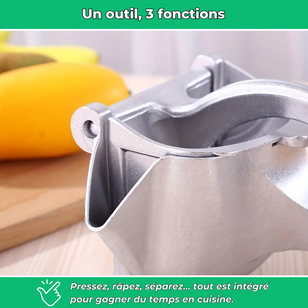 Zestio – Presse-agrumes manuel 3-en-1 pour cuisine