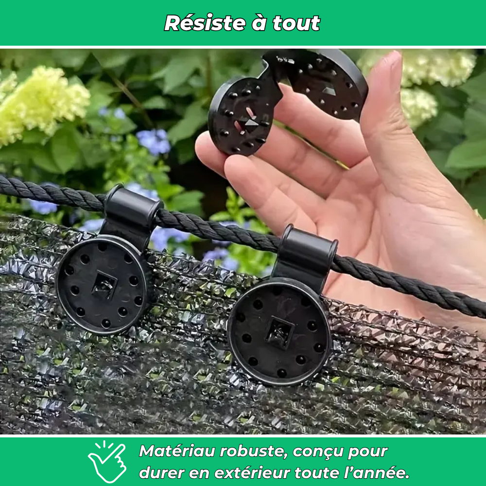 ClipFix – Lot de 50 pinces robustes pour bâches et filets d’ombrage
