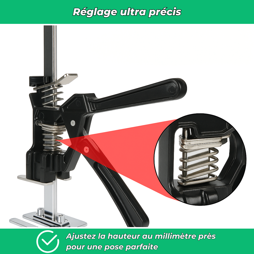 Cric manuel multifonction pour pose et levage facile
