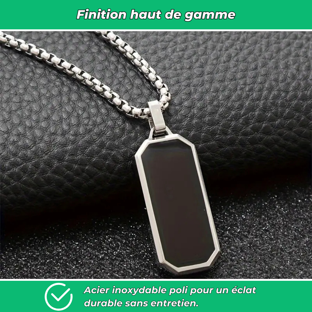 Collier homme acier inoxydable minimaliste