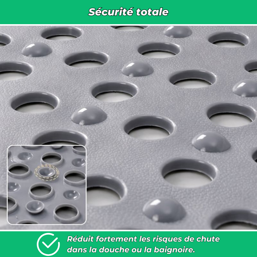 Grip'Plus | Tapis de Douche Antidérapant | Tapis de bain Antidérapant