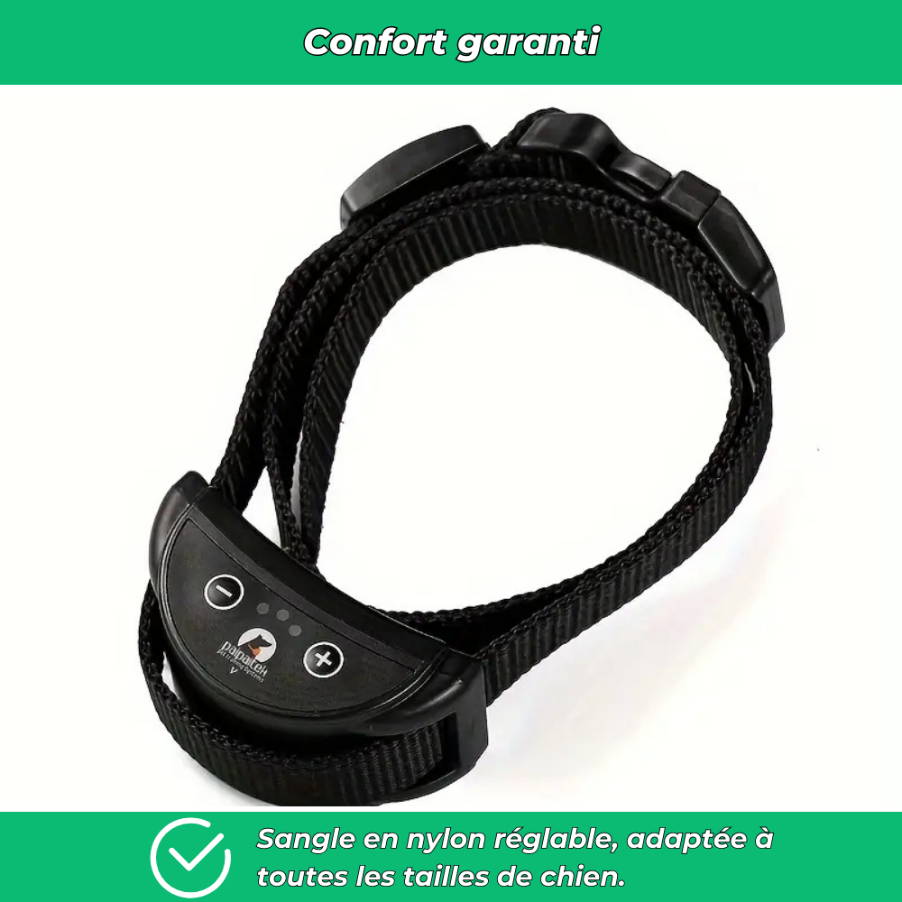 Collier anti-aboiement chien – Automatique, à vibration puissante, réglable et rechargeable USB, sans choc