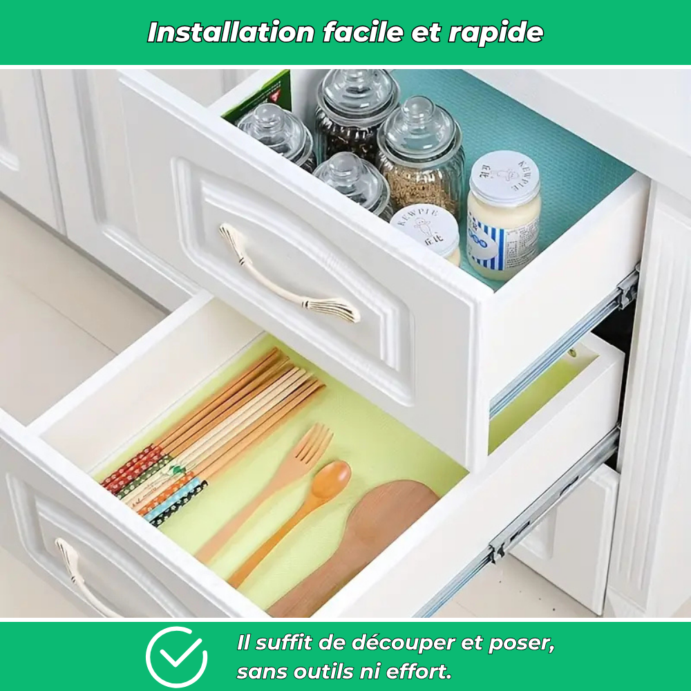Tapis de protection lavables pour réfrigérateur - 4 PCS
