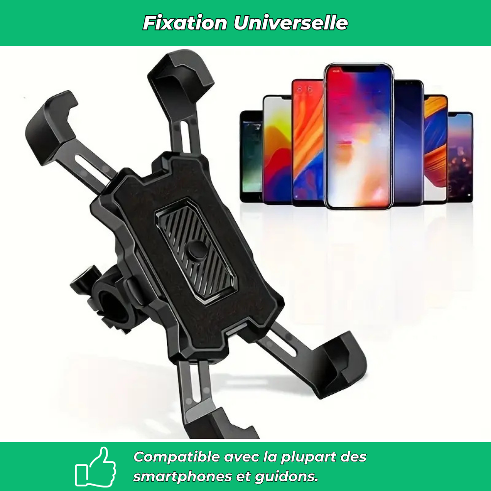Support téléphone moto antichoc – Porte-GPS sécurisé pour guidon de moto