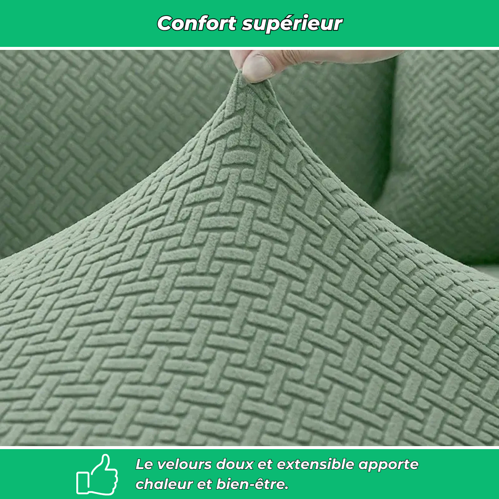 Housses de chaise en velours extensibles lavables (lot de 4)
