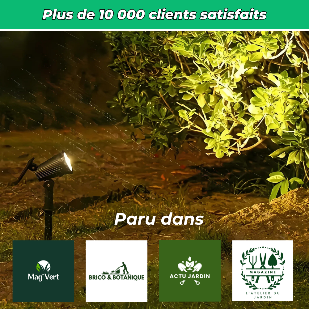 Spot solaire LED extérieur orientable et étanche