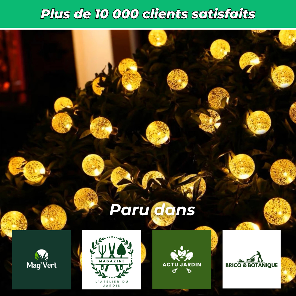 Guirlande Solaire Cristal – Éclairez vos soirées en extérieur