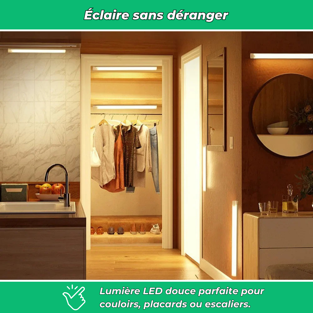 LumiFlex – Éclairage LED sans fil avec détecteur de mouvement intégré