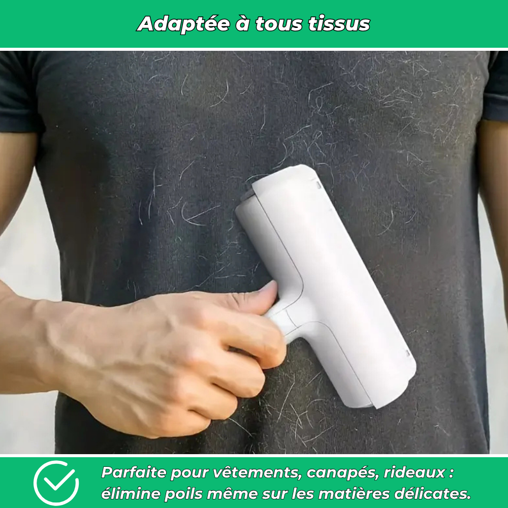 Brosse Anti-Poils  – Élimine les Poils de Chats et Chiens sur Vêtements et Canapés