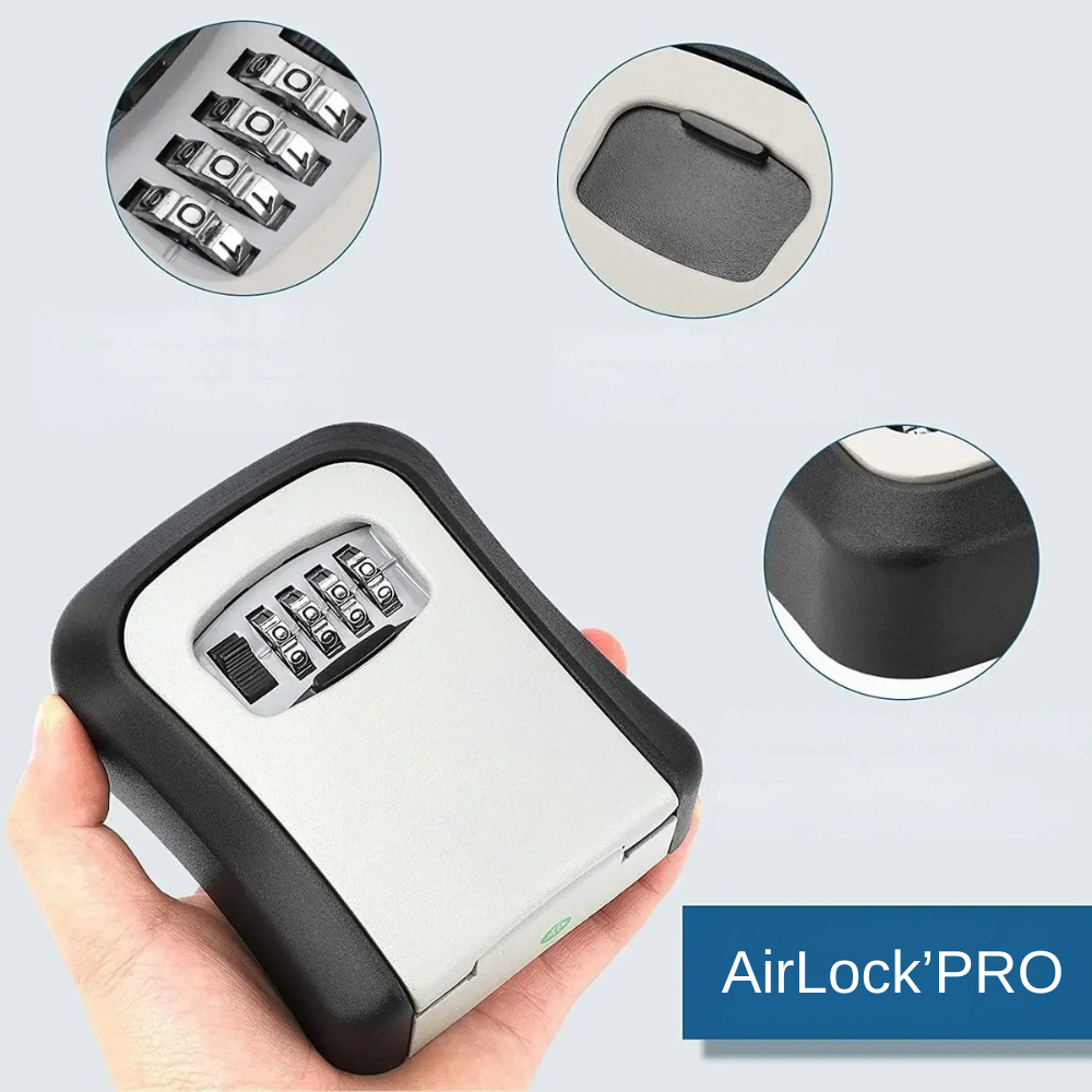 AirLock’PRO – Boîte à clés murale extérieure sécurisée avec code à 4 chiffres