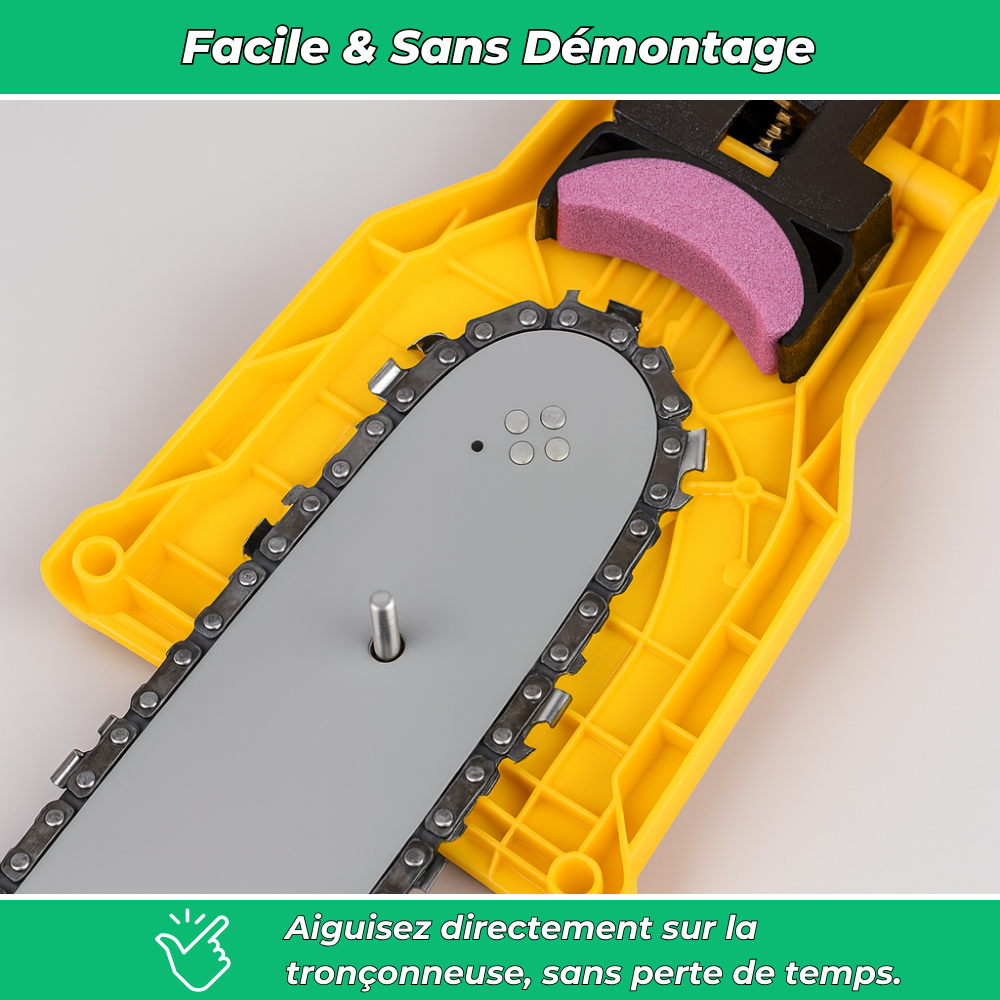 Affût’PRO Affûteur de Tronçonneuse Ultra-Rapide – Précision Instantanée pour Coupe Efficace