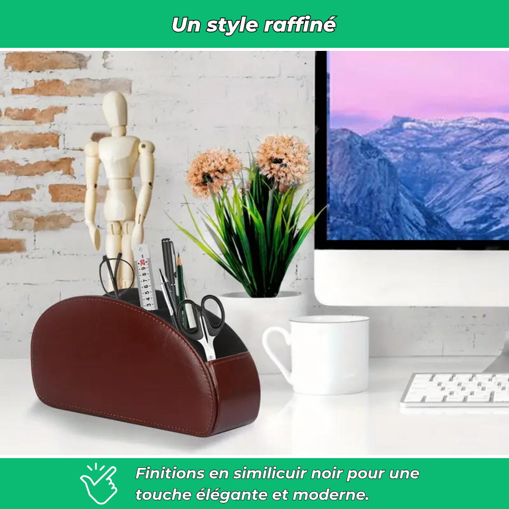 Rangement multifonction pour télécommandes et fournitures