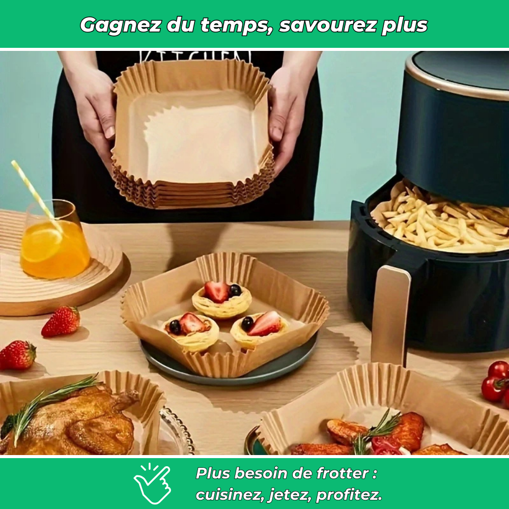Papier cuisson pour Air Fryer (lot de 50)