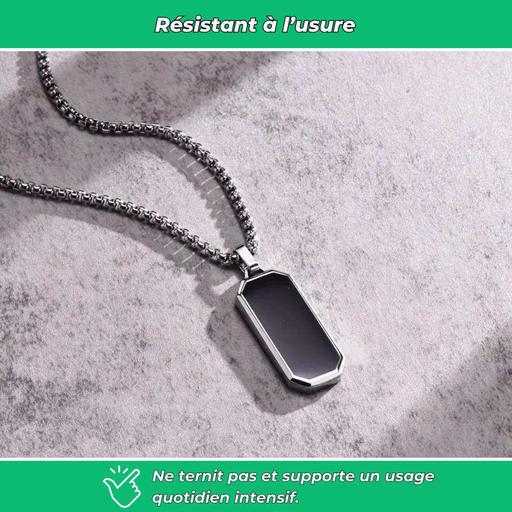 Collier homme acier inoxydable minimaliste