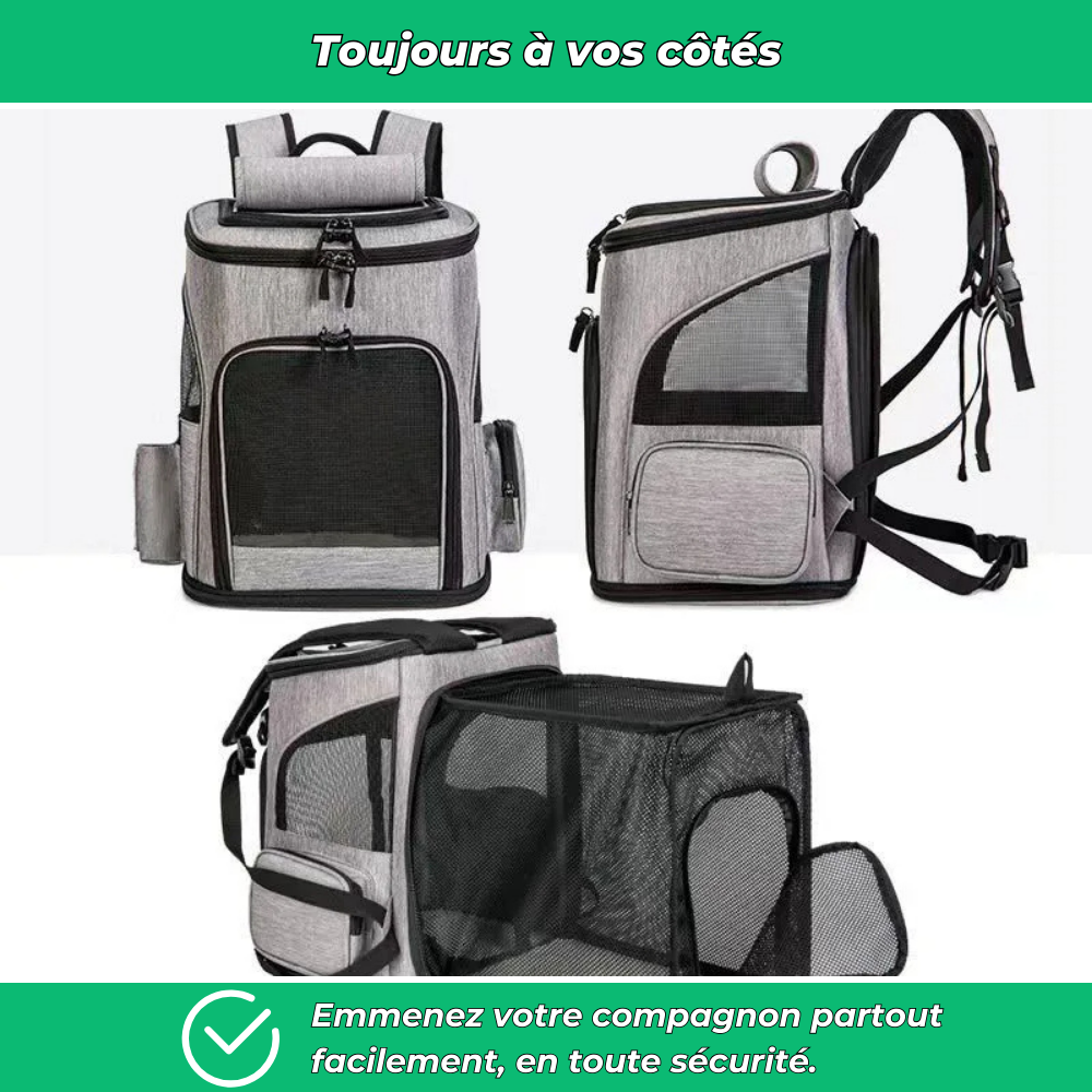 Sac de Transport Pliable Respirant pour Animaux – Chiens & Chats, Portable et Confortable