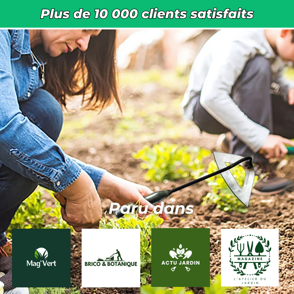 Houe de désherbage en acier robuste