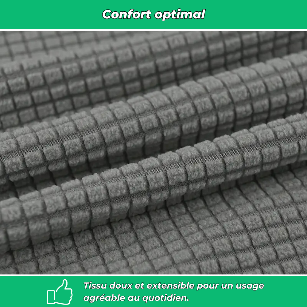Housses de chaise en velours Jacquard extensibles lavables (lot de 4)