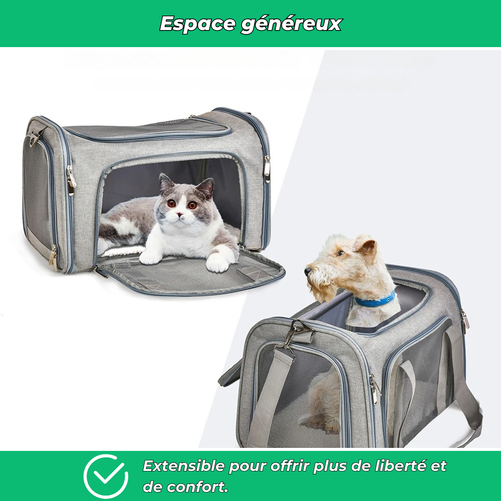Sac de Transport Pliable Respirant pour Chats – Cage Souple et Légère