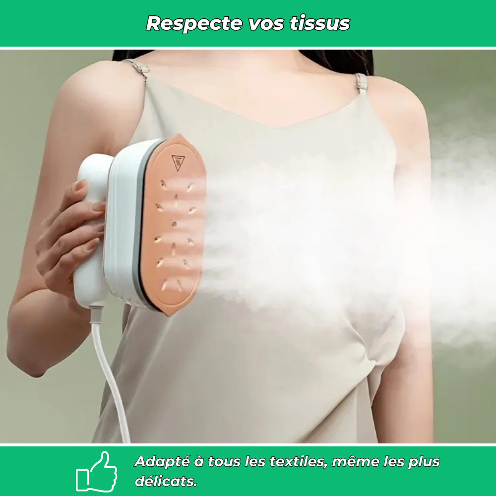 Défroisseur vapeur portable 1200W compact 2-en-1 voyage & maison