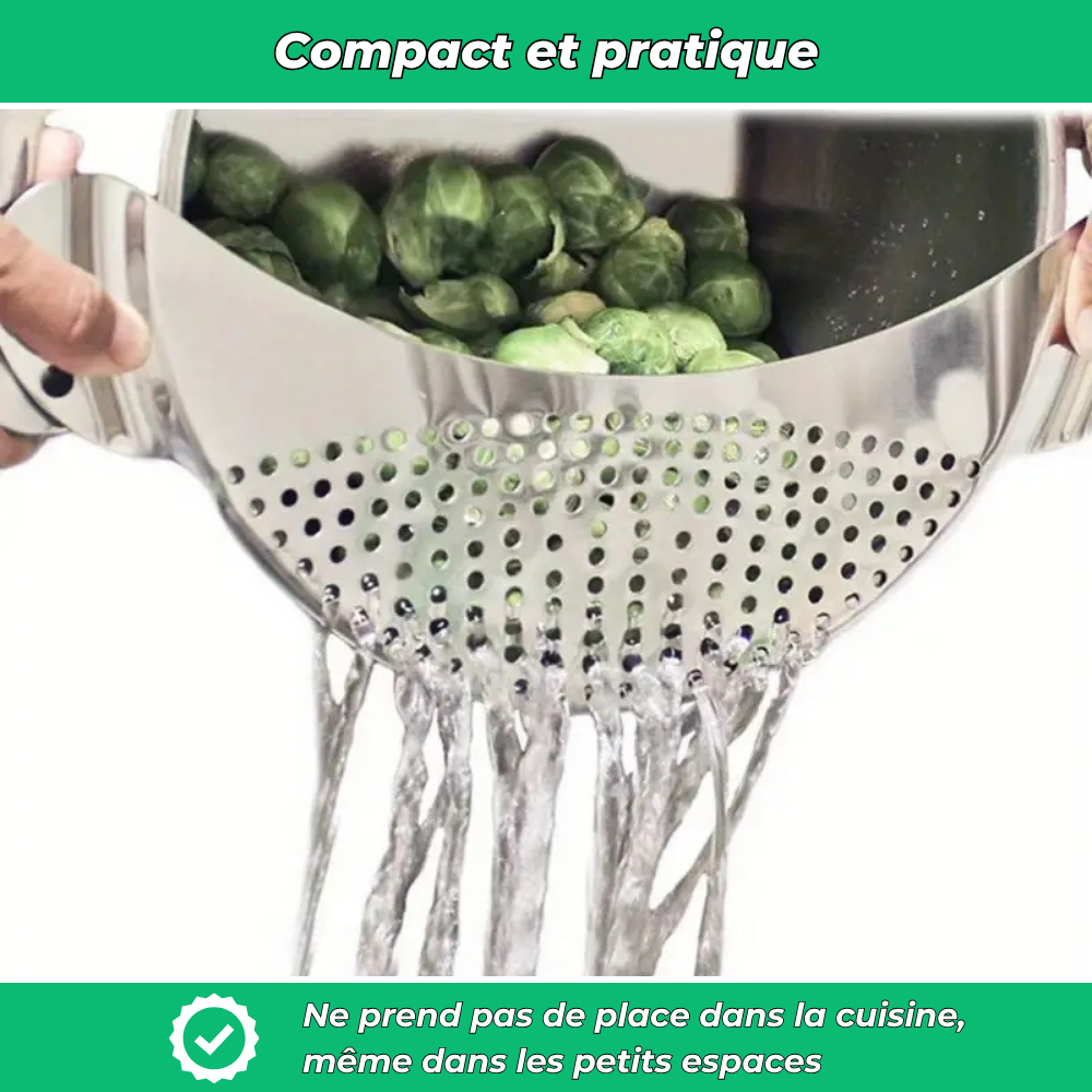 Rincéo – Égouttoir inox pour légumes et fruits