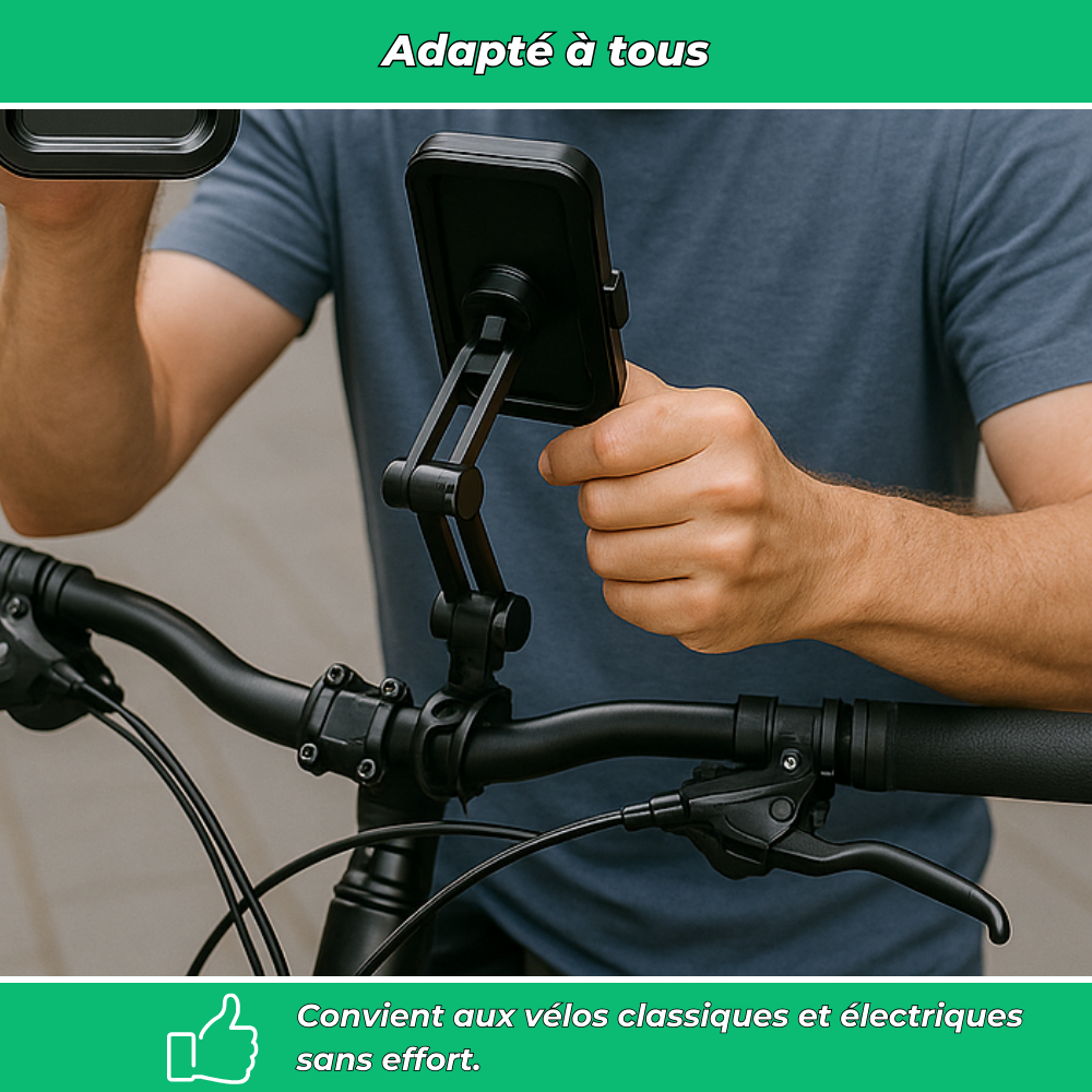 Support de téléphone vélo magnétique étanche – Fixation GPS sécurisée