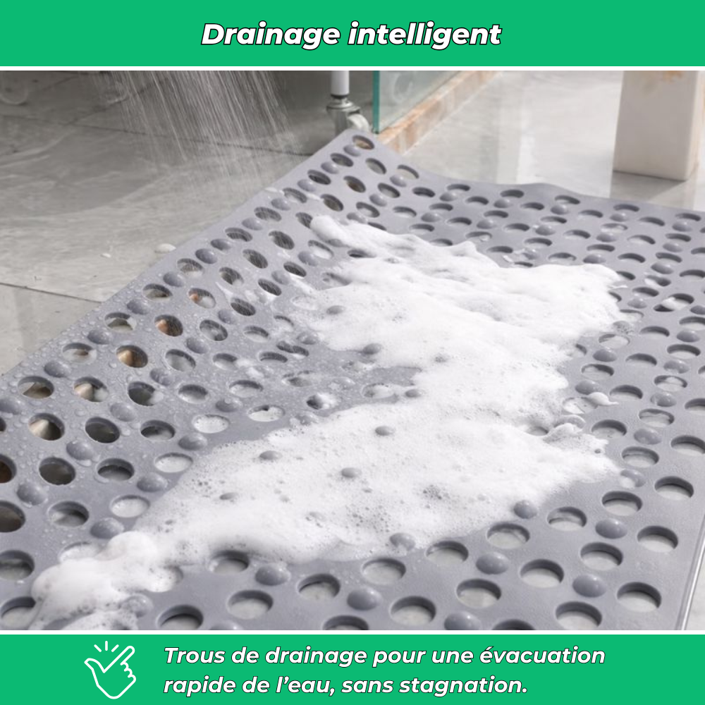 Grip'Plus | Tapis de Douche Antidérapant | Tapis de bain Antidérapant