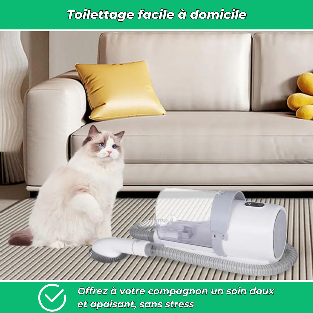 AspiZen - Kit de toilettage aspirant 2,5 L – chiens & chats