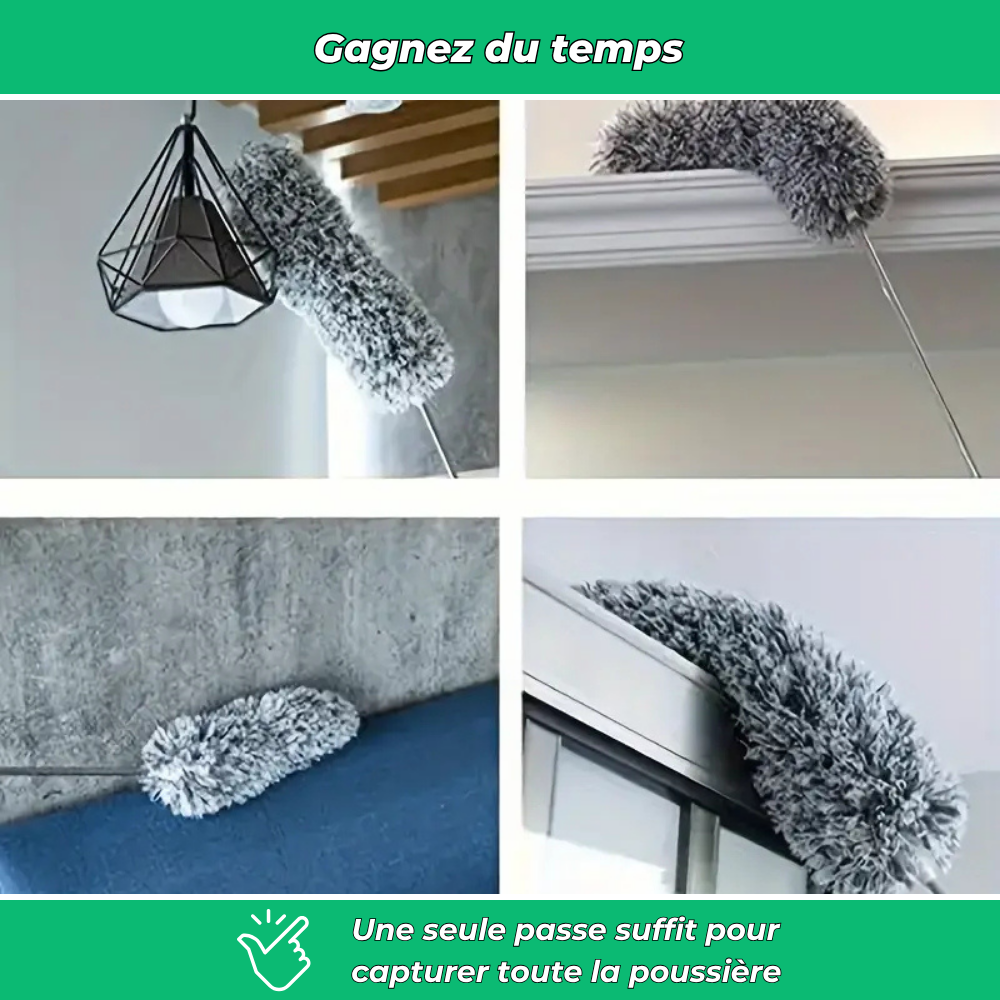 Brosse télescopique pour dépoussiérage en hauteur