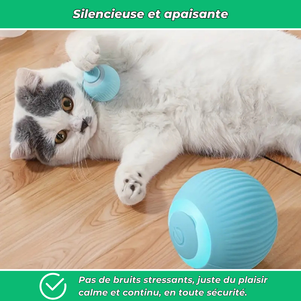 Balle interactive automatique pour chats
