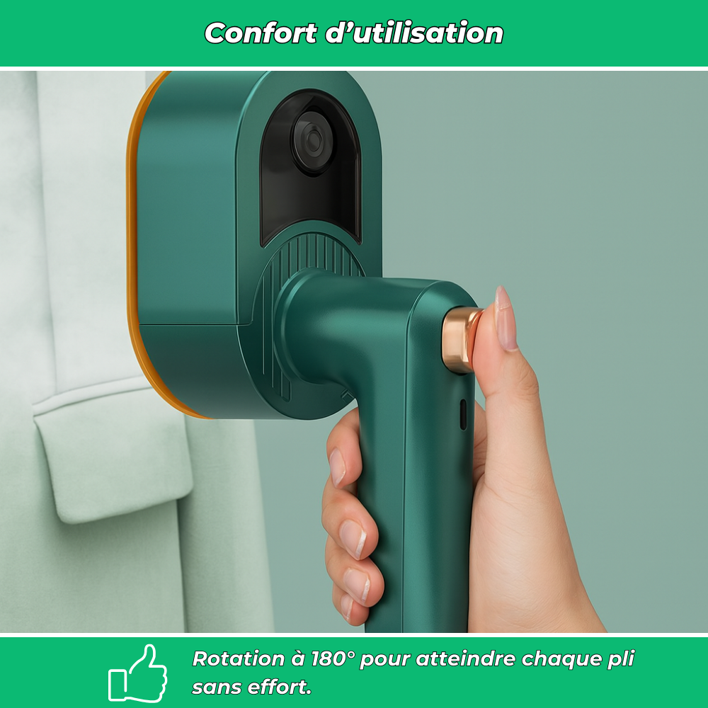 Mini fer à repasser portable pliable rotatif 180° compact voyage & maison