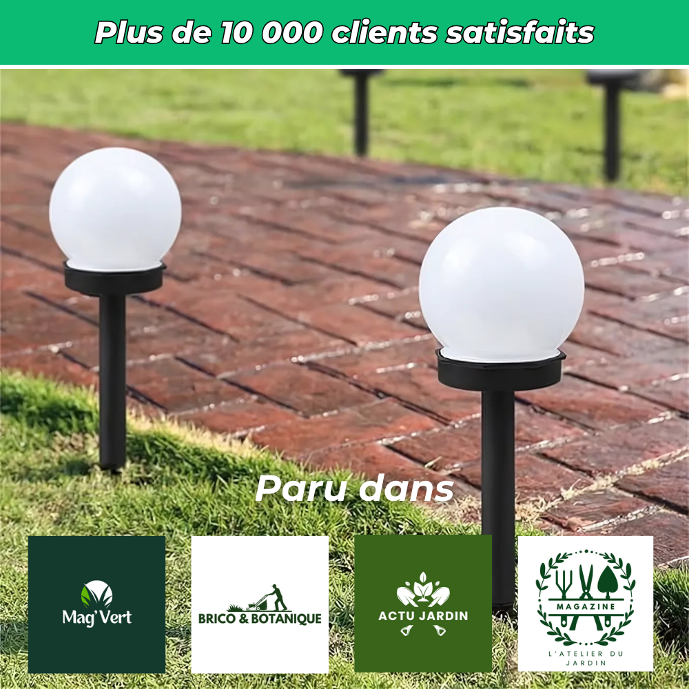 LunaGlow – Lampes solaires en forme de lune blanche (lot de 3)
