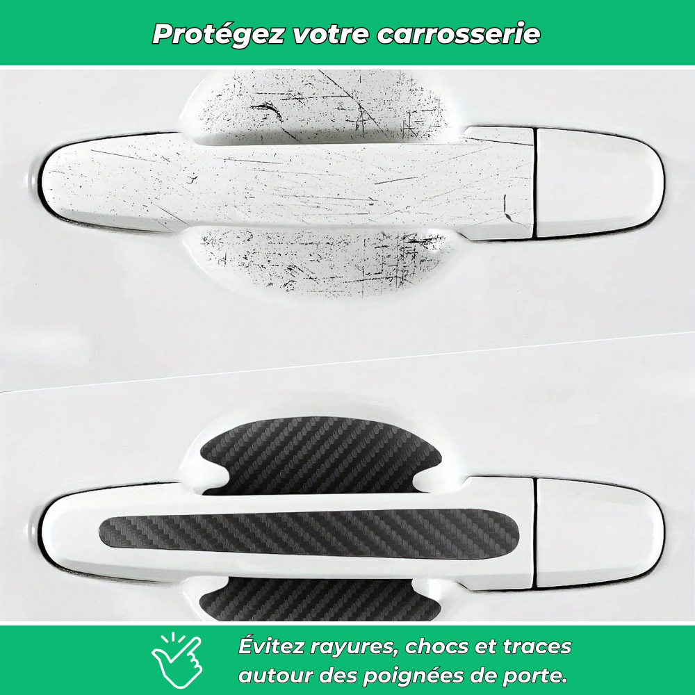 HandGrip PRO – Films protecteurs anti-rayures pour poignées de voiture (pack de 8)