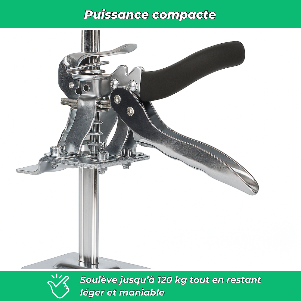 Cric manuel multifonction pour pose et levage facile