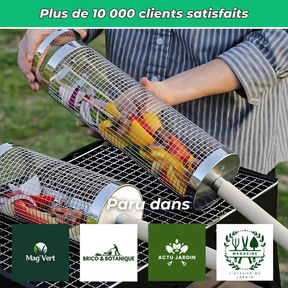 GrillMaster – Paniers inox pour cuisson au barbecue