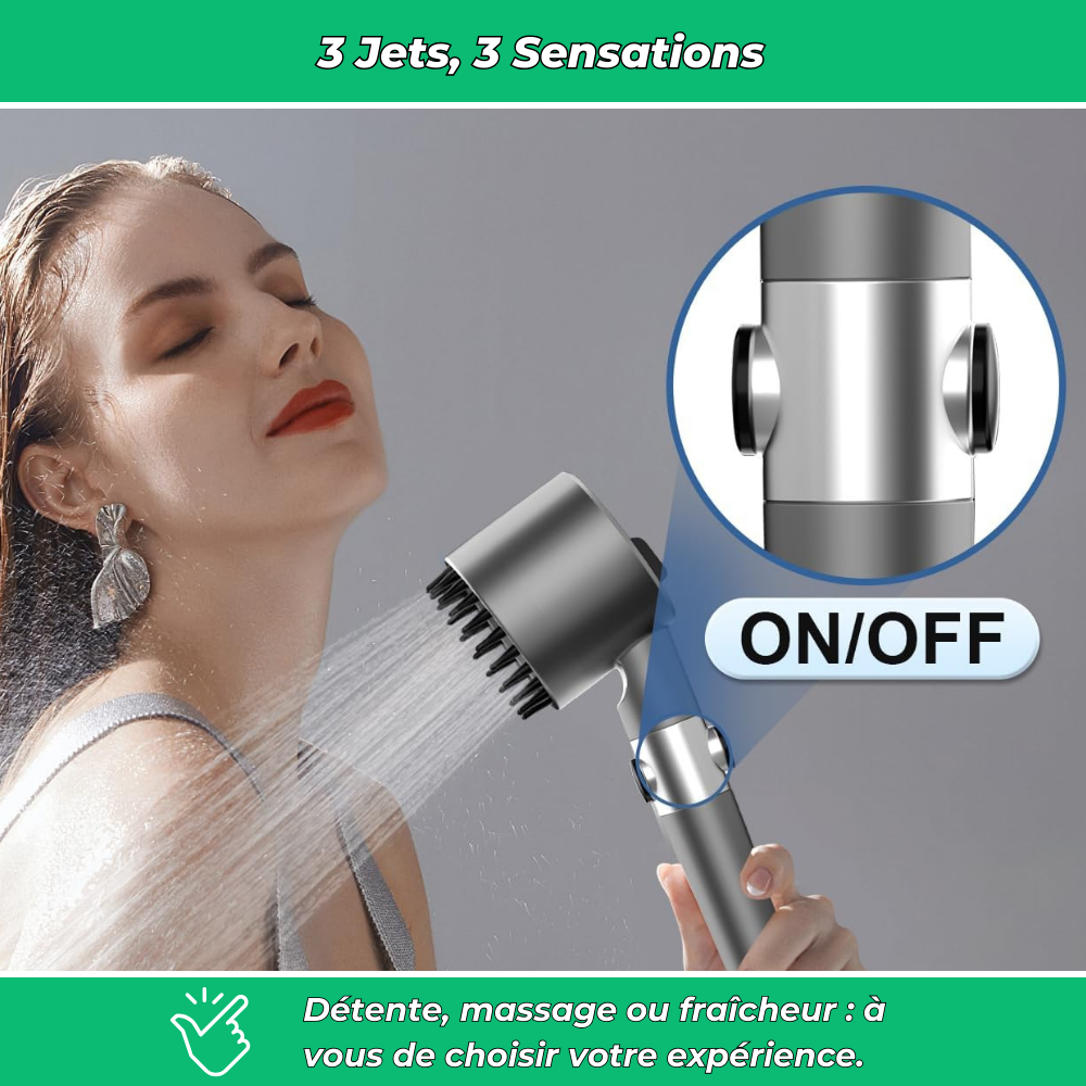 AquaBoost – Douchette à pression puissante multi-jets