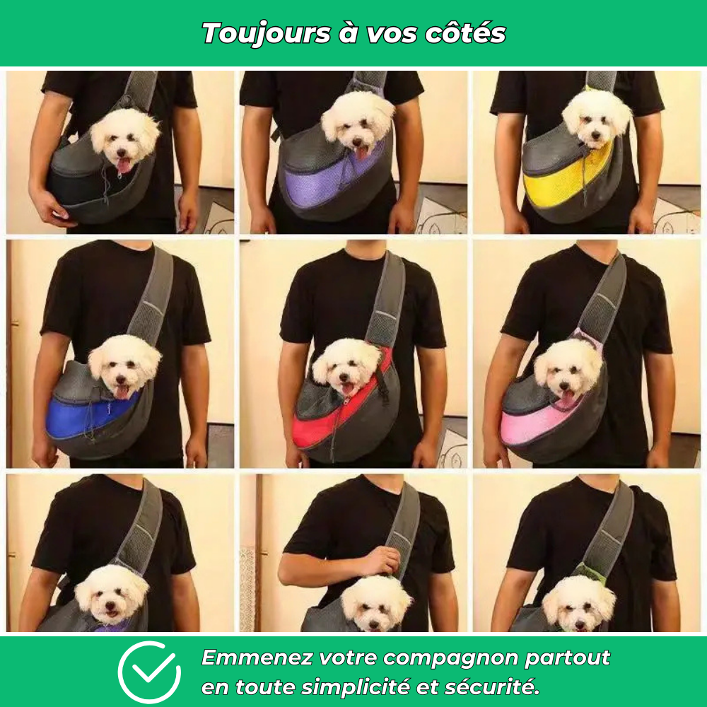 Sac bandoulière de transport pour petits animaux – Confort et sécurité en balade