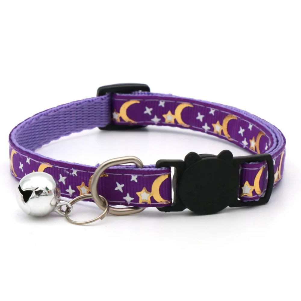 Collier de sécurité réglable pour chat avec clochette