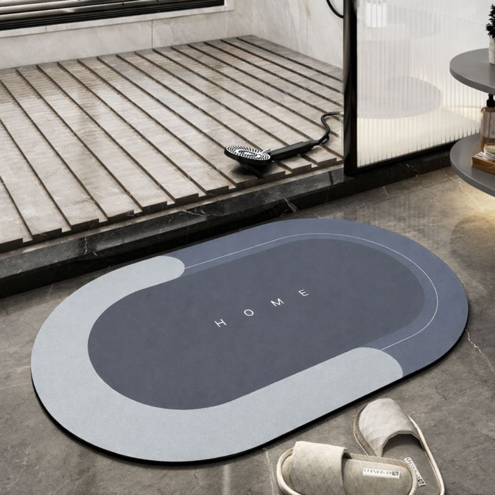 AquaSoft | Tapis de bain ultra-absorbant séchage rapide antidérapant | 40x60 cm