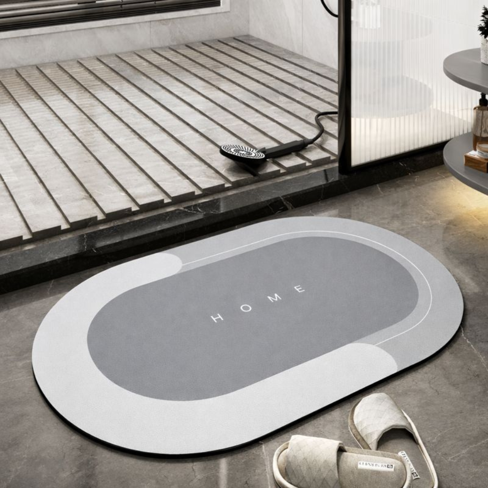 AquaSoft | Tapis de bain ultra-absorbant séchage rapide antidérapant | 40x60 cm
