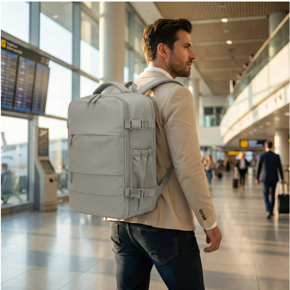 Sac à Dos de Voyage à Compression Sous Vide | Sac de Voyage Cabine 40x25x20 Compatible Avion Grande Capacité