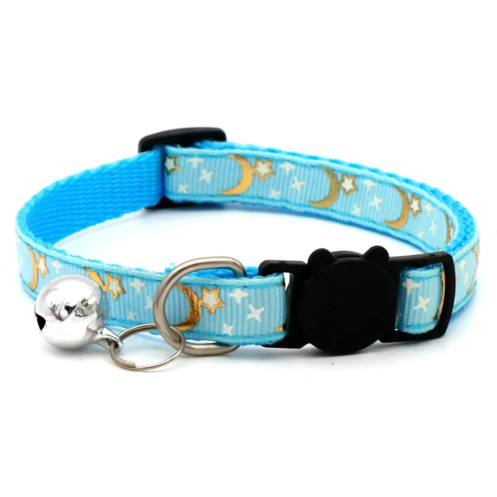 Collier de sécurité réglable pour chat avec clochette