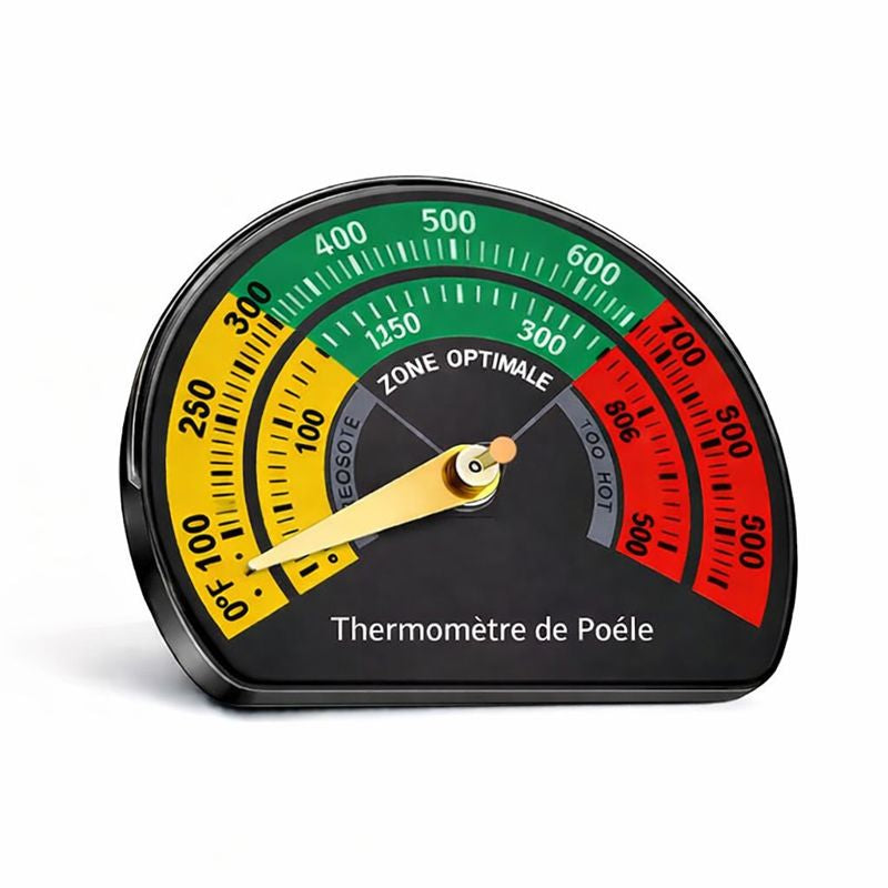 Thermomètre magnétique pour poêle à bois