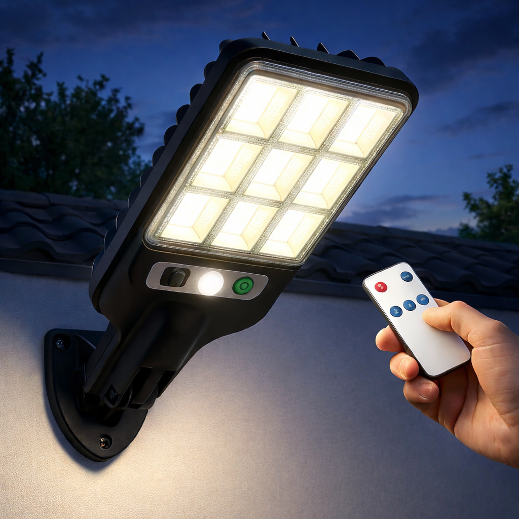 Lampe Solaire murale à Détection – Éclairage Extérieur Écologique avec Capteur de Mouvement