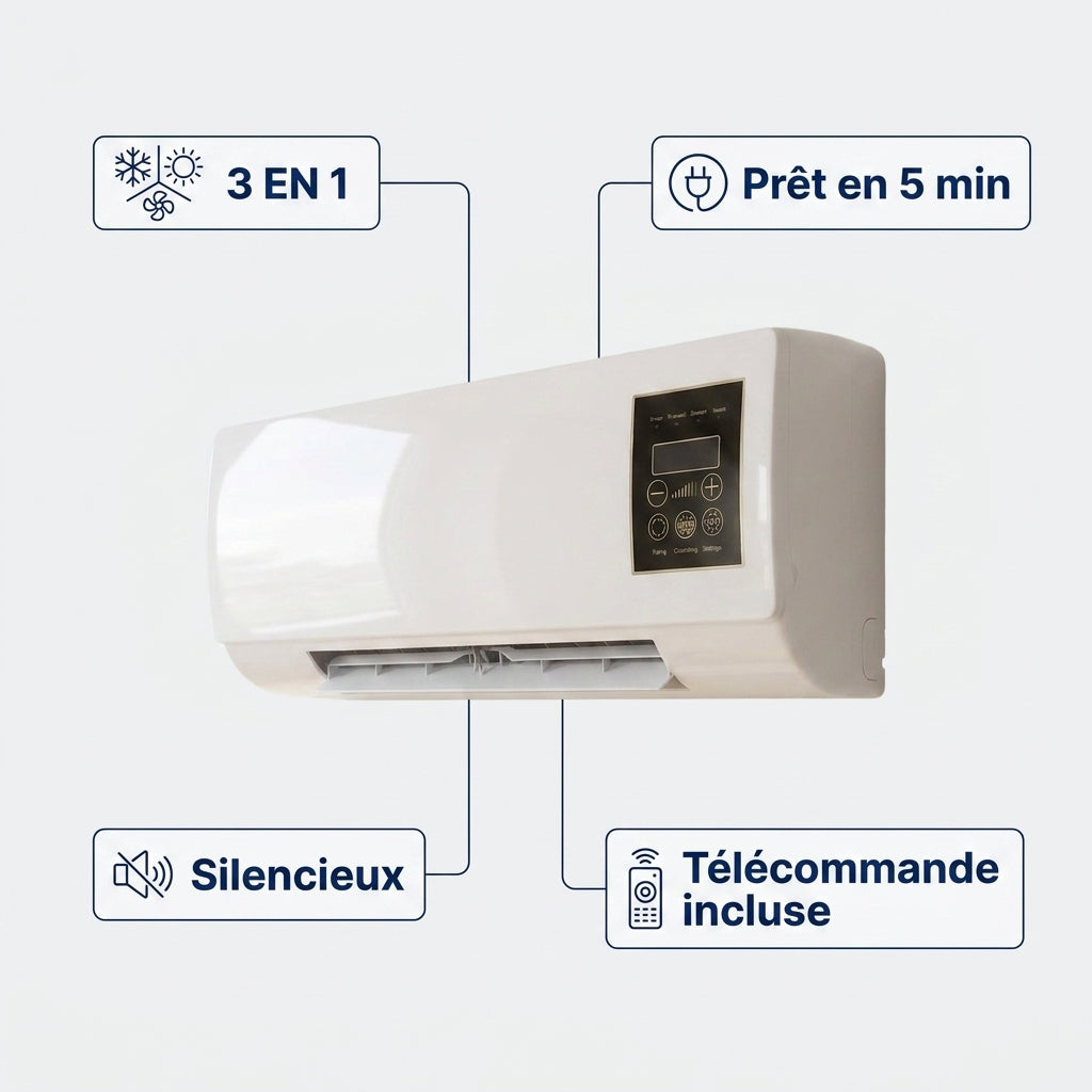 Air'PRO | Rafraîchisseur d'Air Réversible 2-en-1 | Frais l'Été, Chaud l'Hiver