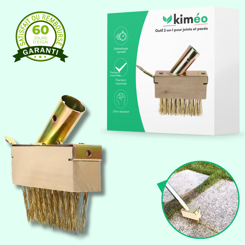 Outil 2-en-1 pour joints et pavés impeccables