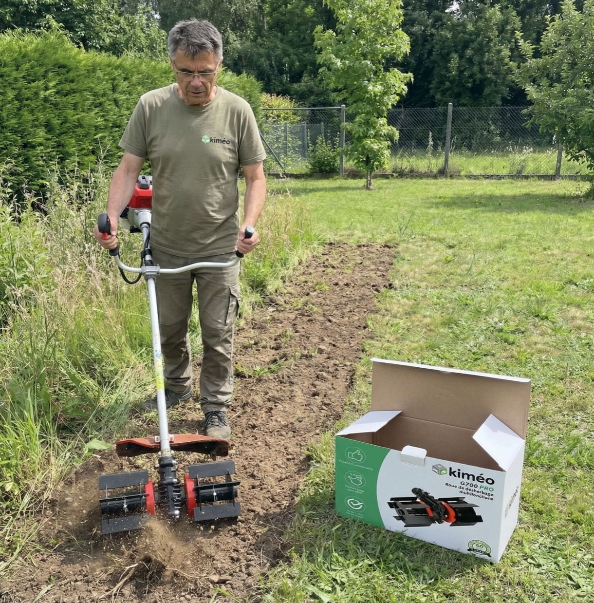 G700 PRO - Roue de Désherbage Multifonctions – Outil Efficace pour Entretien de Jardin et Élimination des Mauvaises Herbes